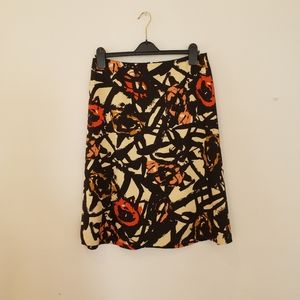J Crew Patterned Skirt Size 6